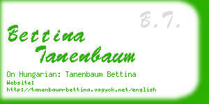 bettina tanenbaum business card